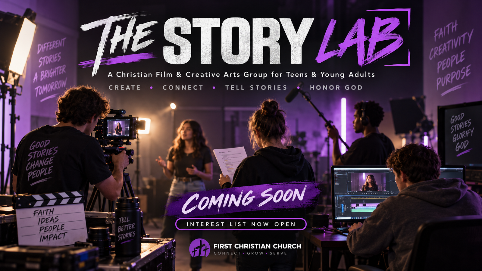 The Story Lab Christian film and creative arts group for teens and young adults